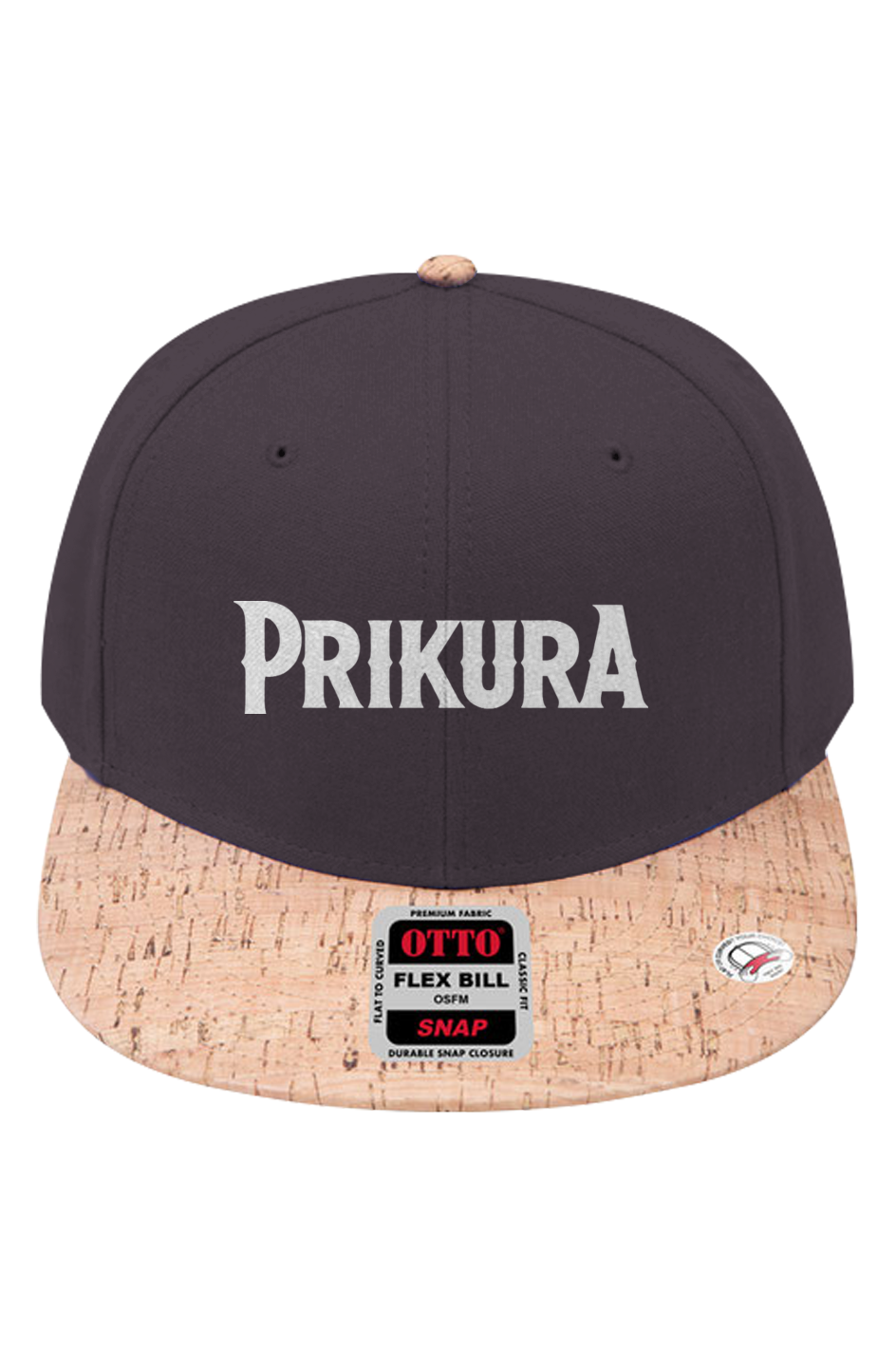 PRIKURA snapback, side view with black undervisor