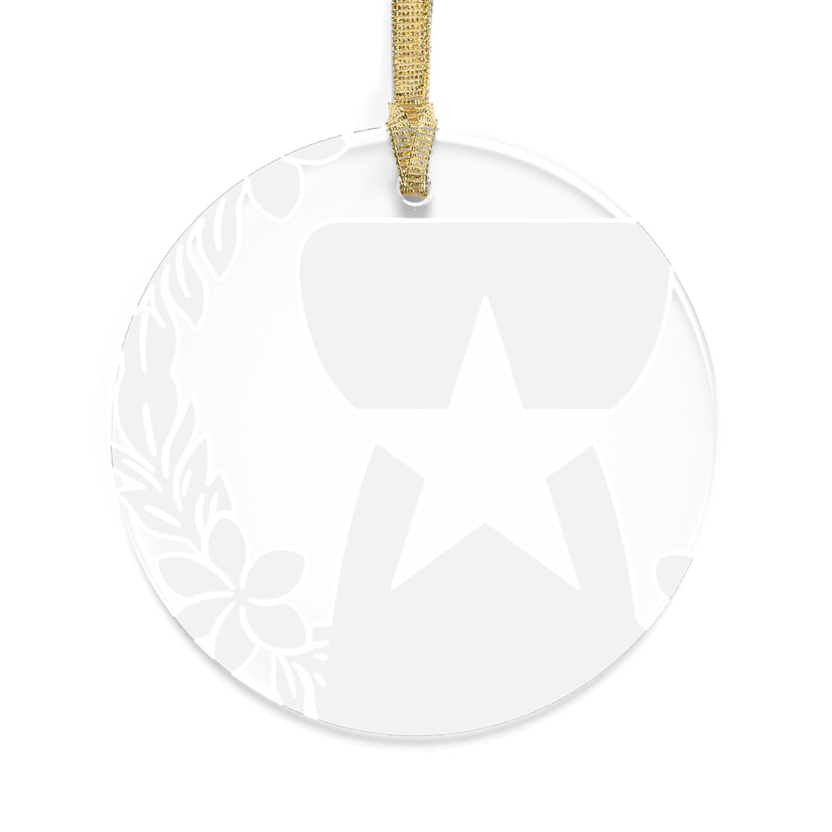 Northern Marianas acrylic ornament, front view