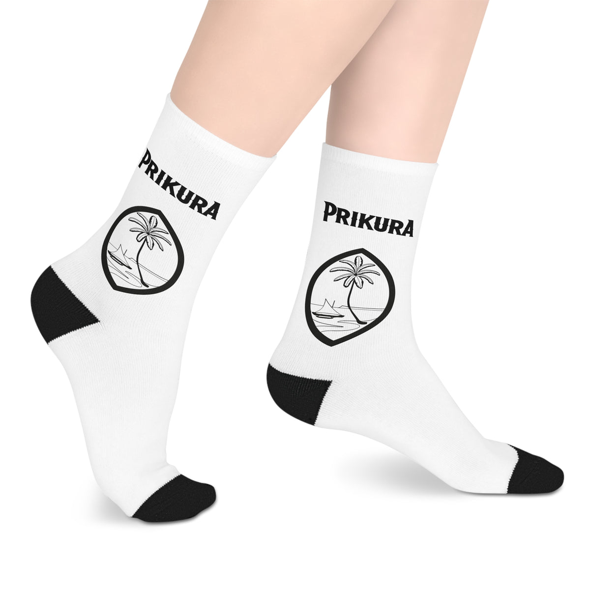 Guam Prikura crew socks, worn