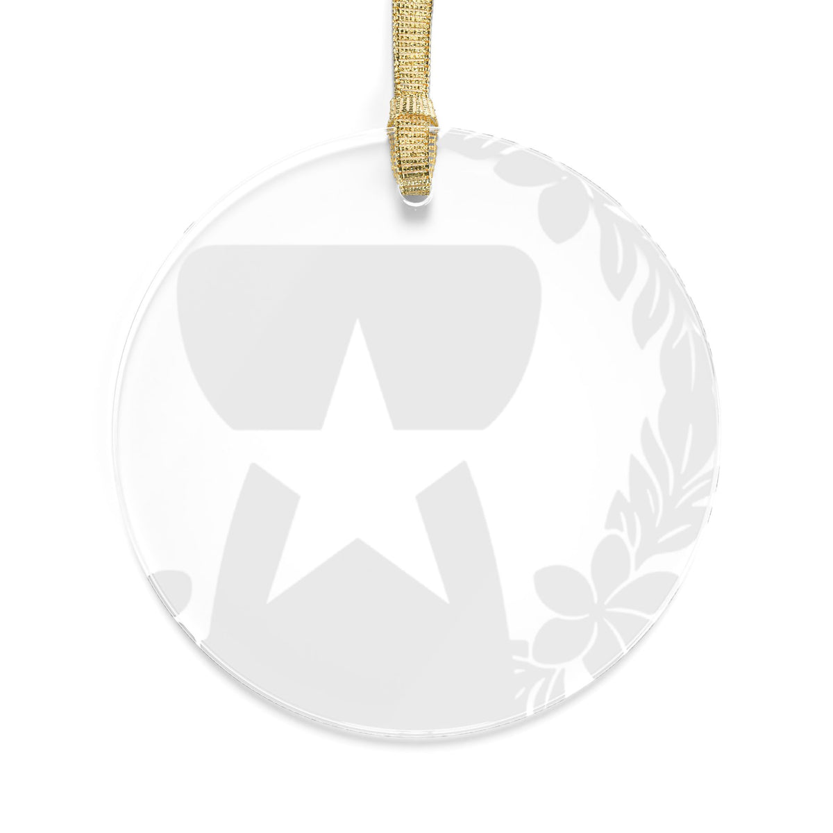 Northern Marianas acrylic ornament hanging on a tree branch