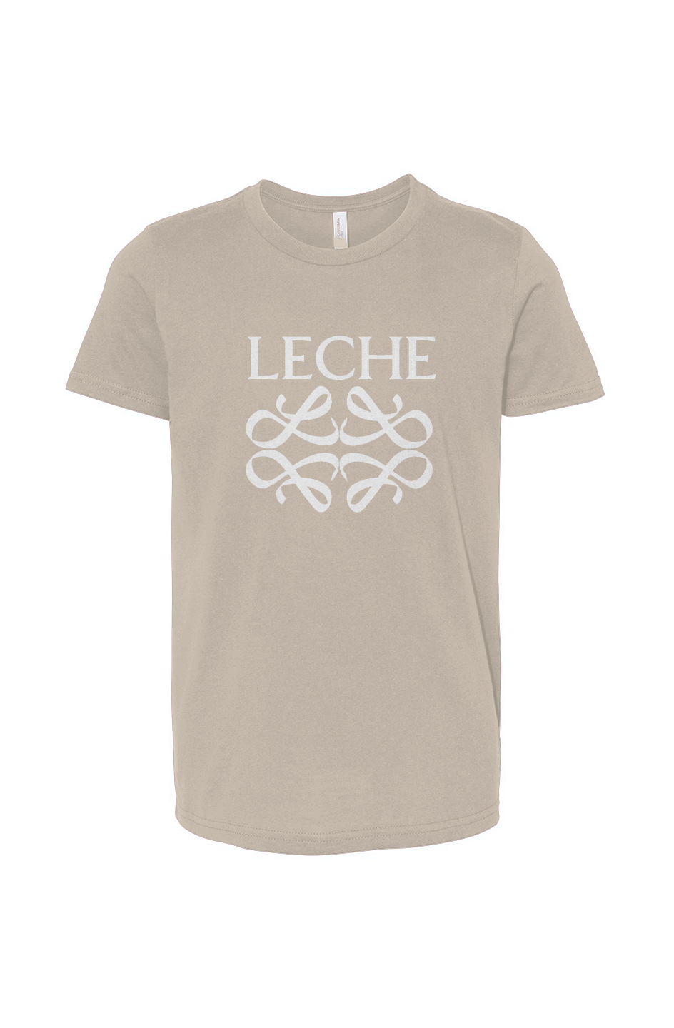 Natural youth tee with Leche logo