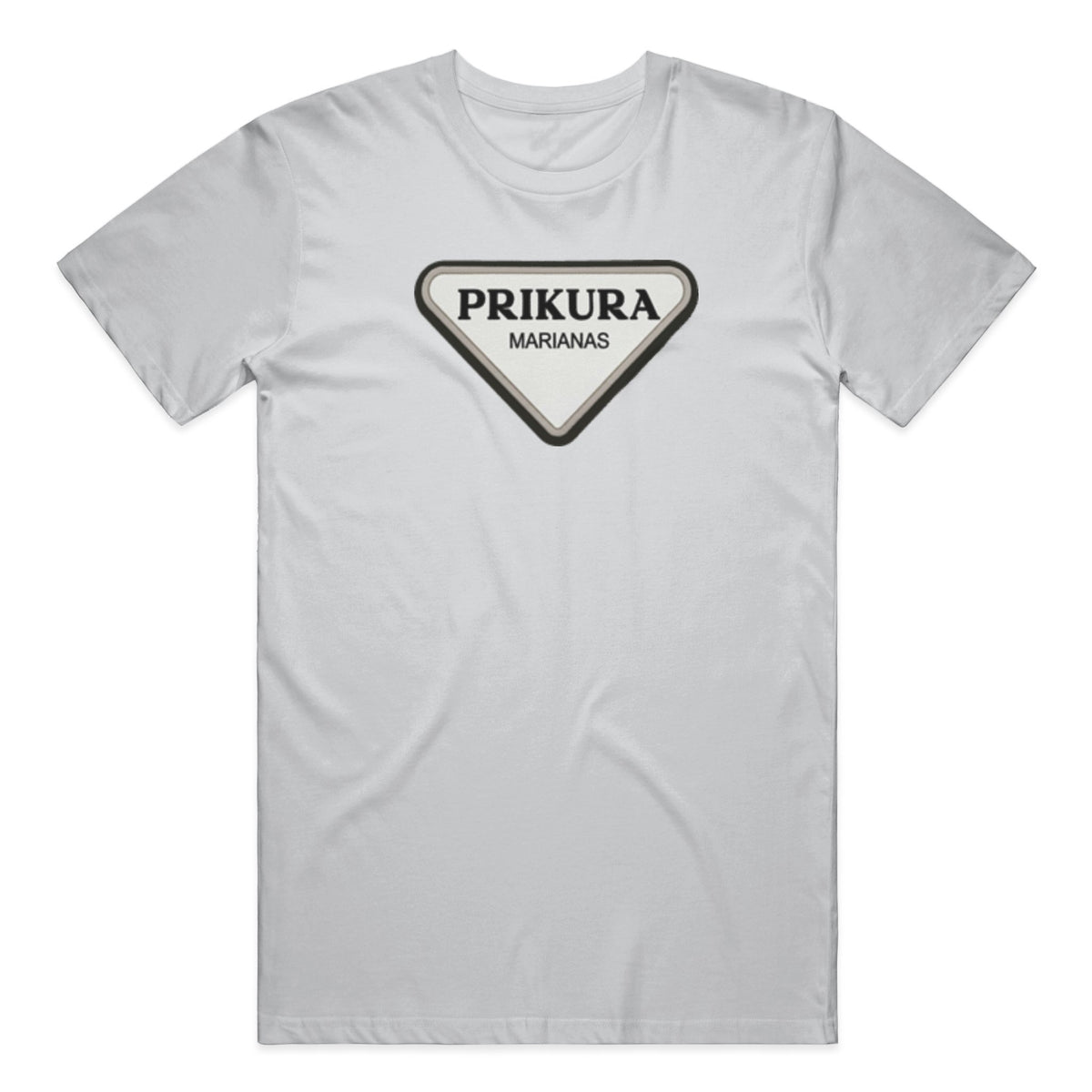 Silver youth tee with Prikura logo