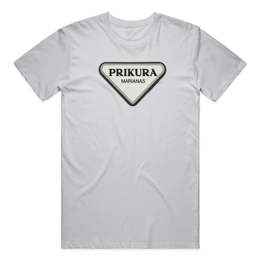 Silver youth tee with Prikura logo