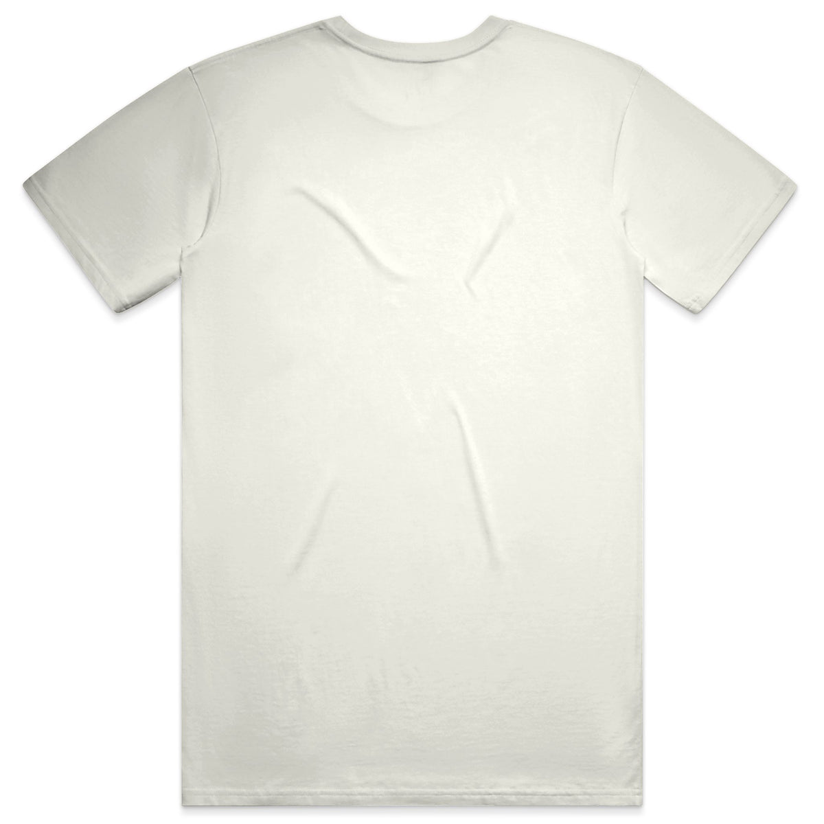 Natural adult tee with black Guafi logo, folded
