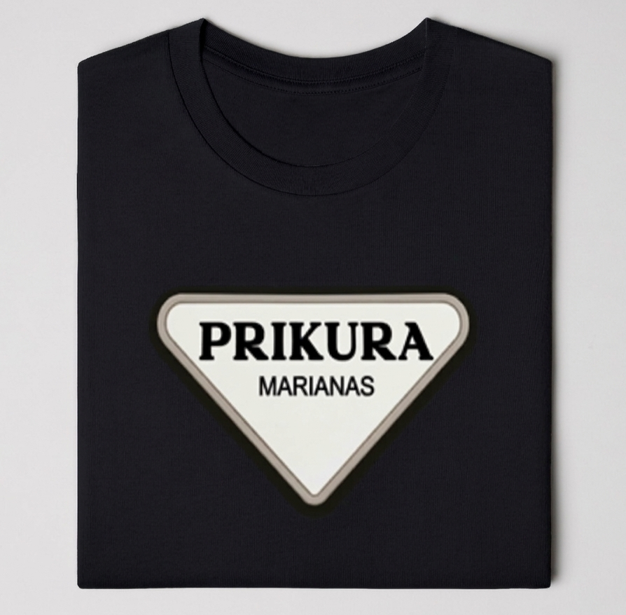 Youth tee with Prikura logo, worn